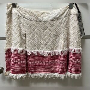 NWT Vintage Chloe Oliver fully lined Blended Ideas skirt with fringe in sz S